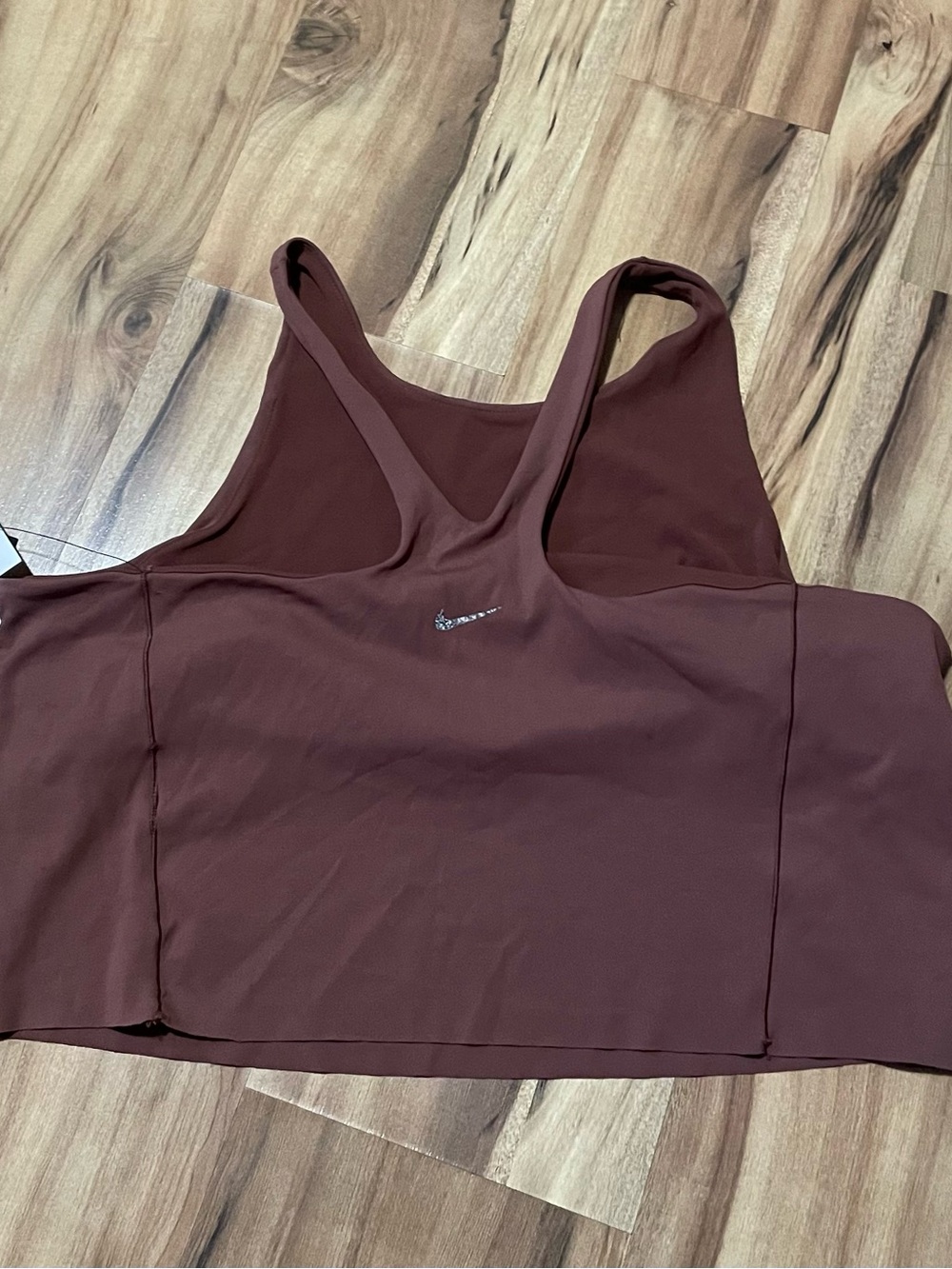 NWT Nike Yoga Dri-FIT Luxe Cropped Tank Top Smokey Brown Mauve 2X